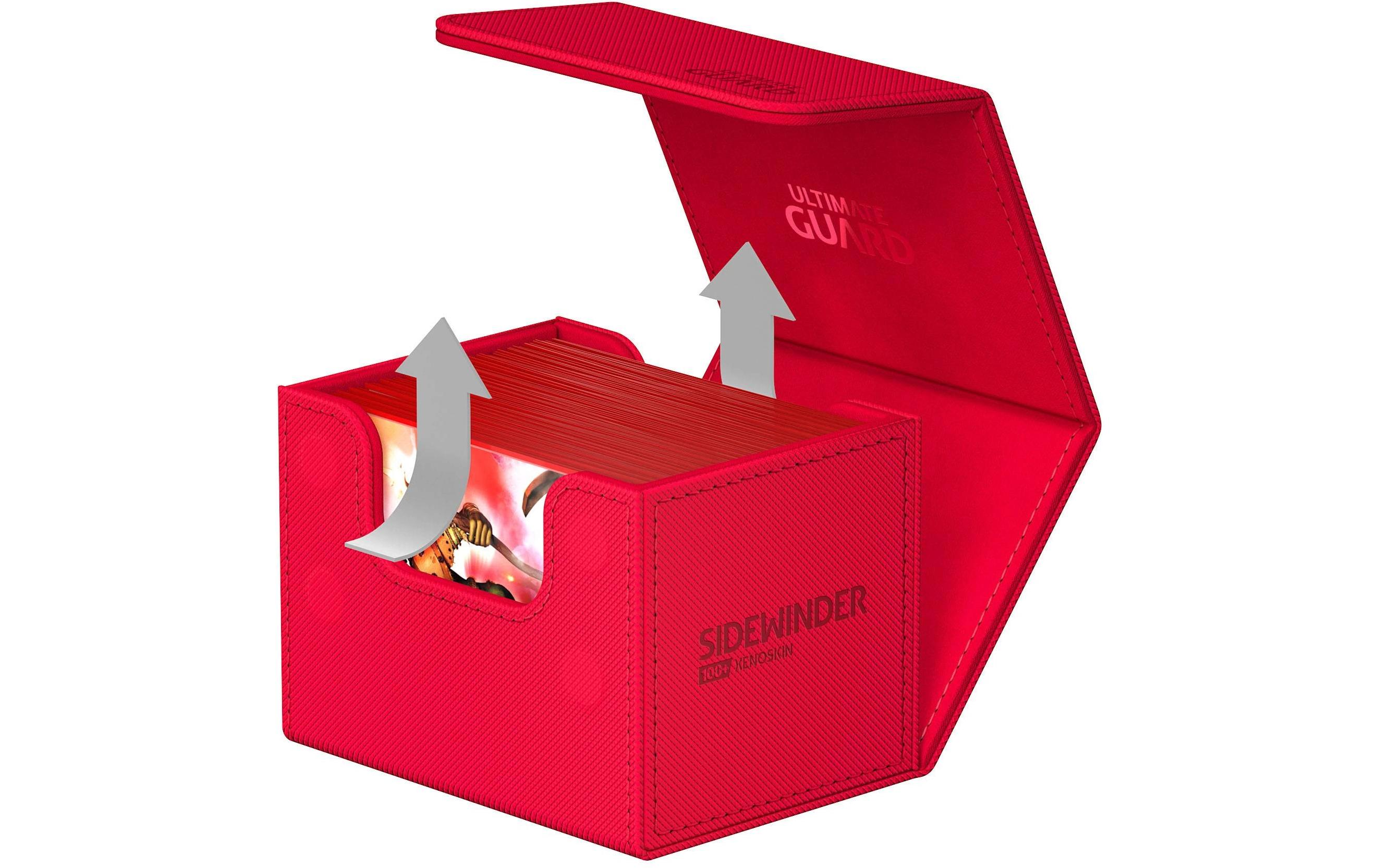 Kartenbox XenoSkin Sidewinder Monocolor 100+ RotHochwertige Box für Sammelkarten in Standardgrösse