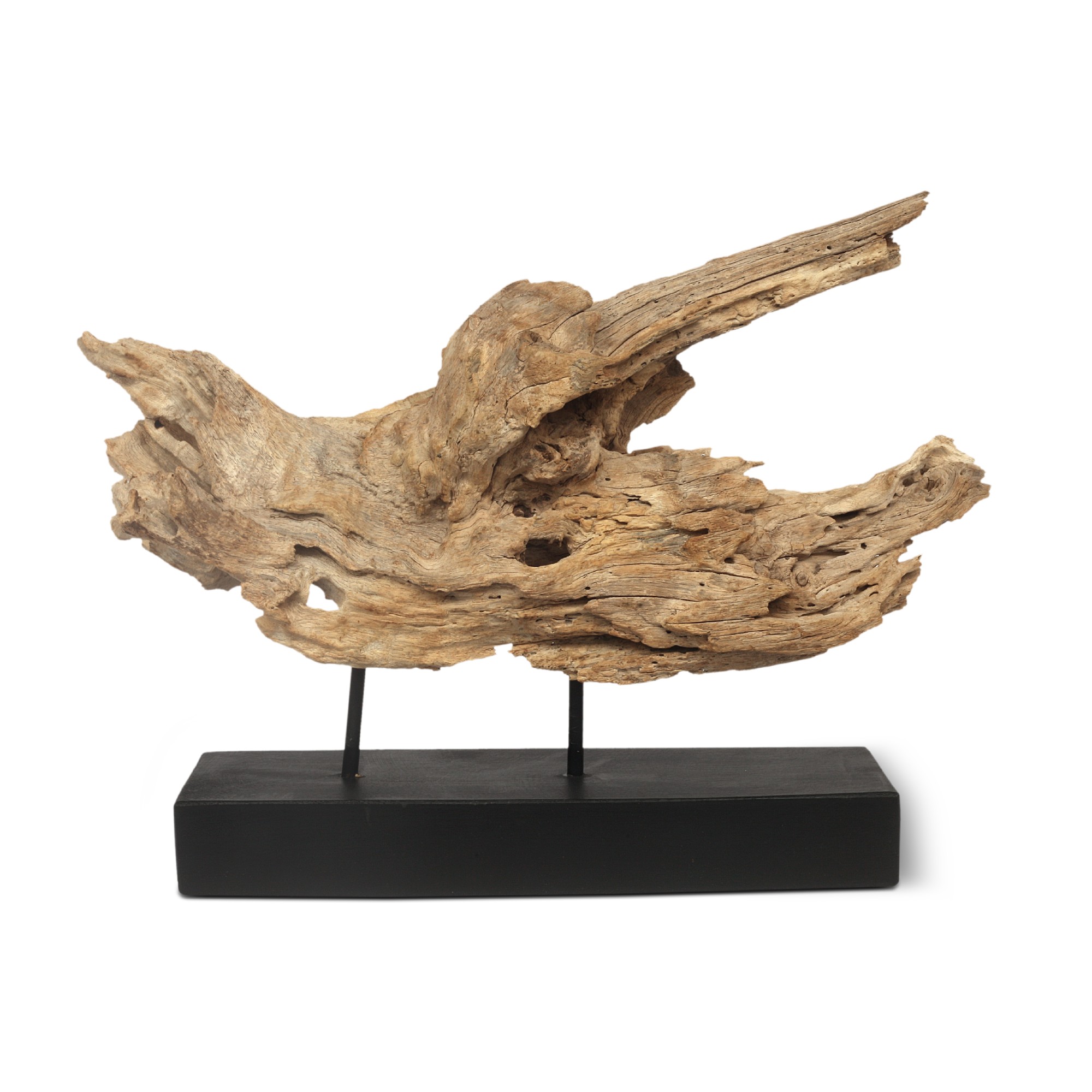 Wurzelholz-Skulptur auf Ständer, 45-55 cm von fischer's lagerhaus