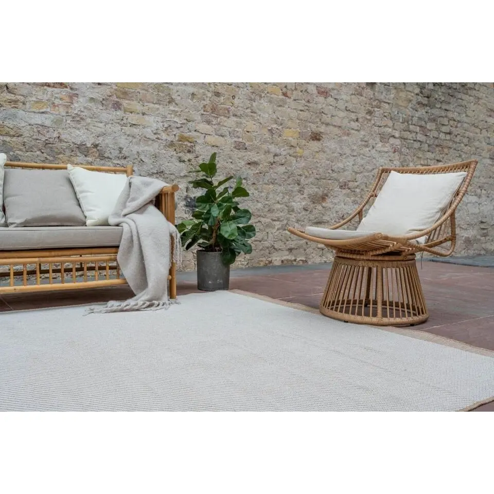 Interieur05 Jute buitenkleed naturel border - 340 x 240 cm