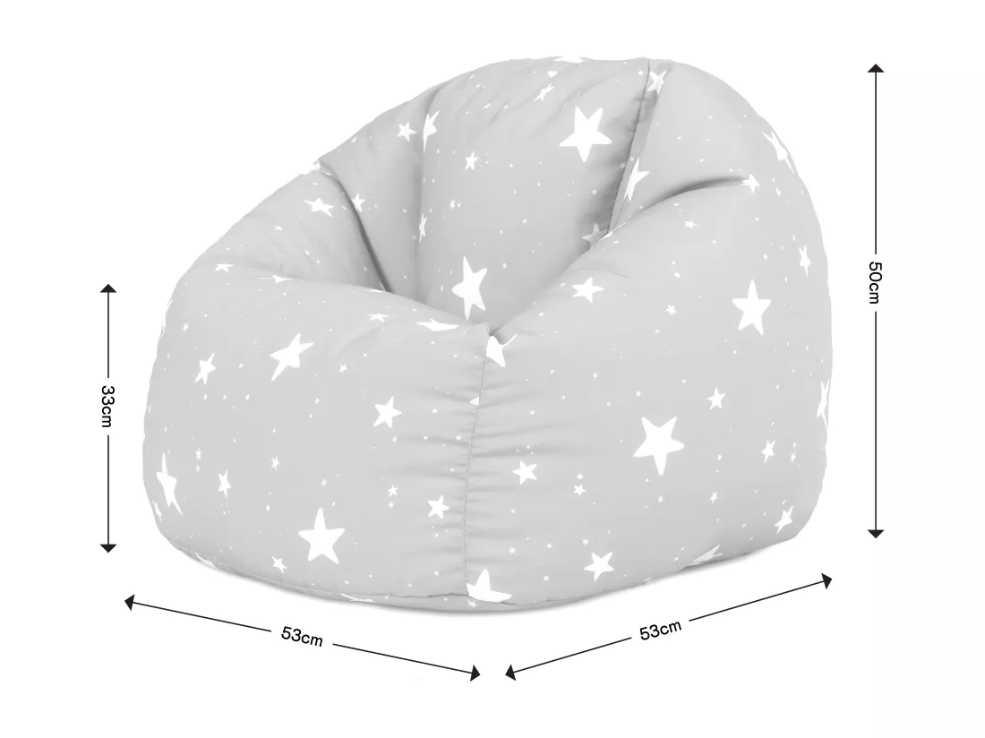 Pouf fauteuil pour enfants gris
