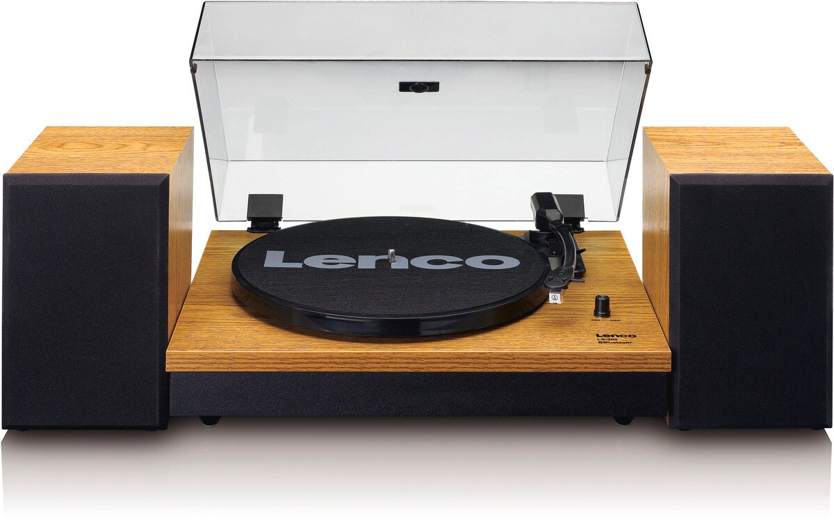 LENCO LS-300WD Plattenspieler mit ext. Lautsprechern, Holz