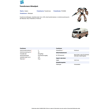 Transformers Wheeljack figur