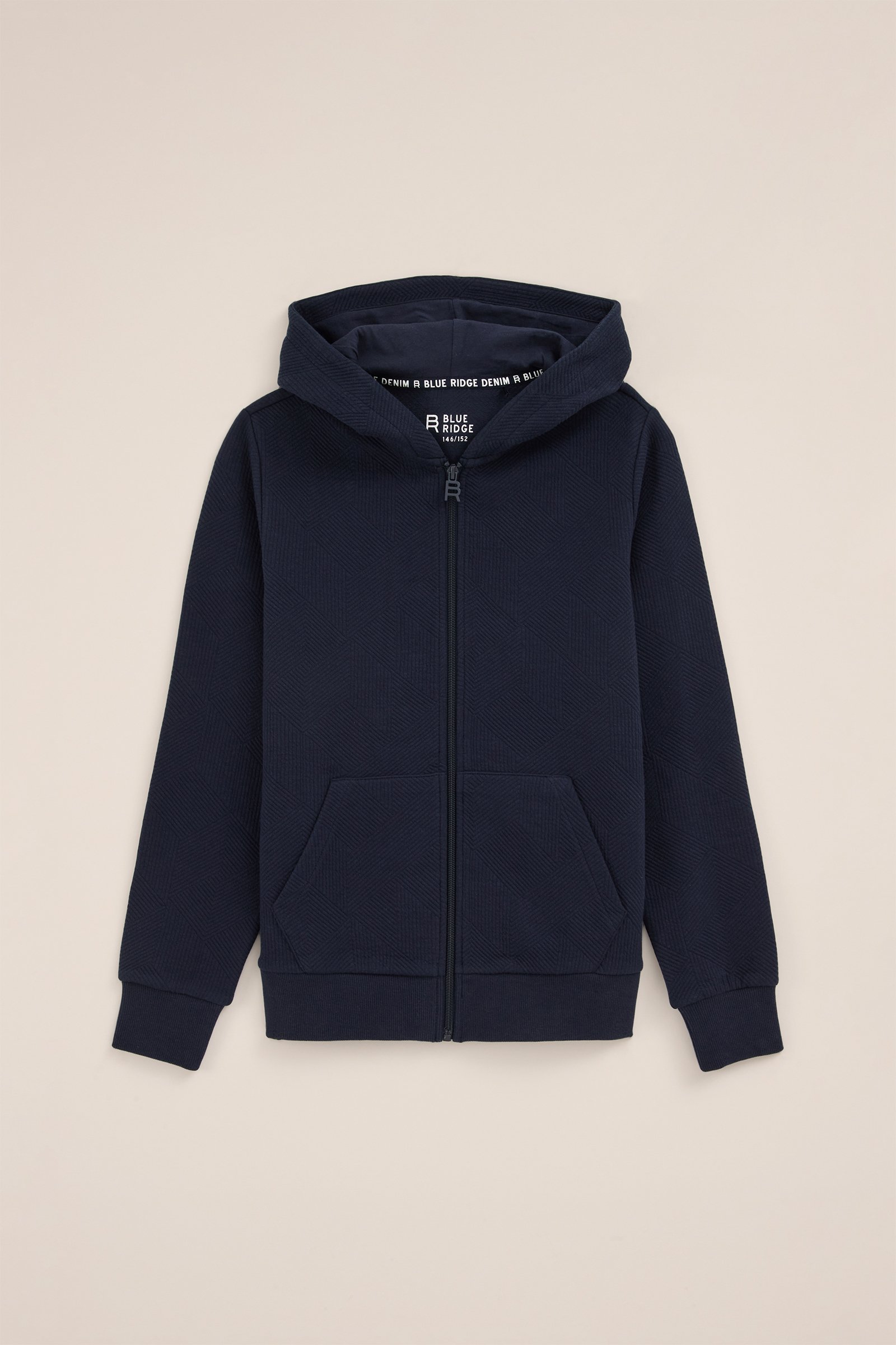 Jongens vest met structuur Blue Ridge Marineblauw