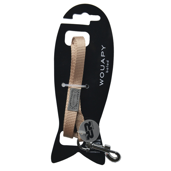 Laisse chat basic line 1,20 m beige pour chien
