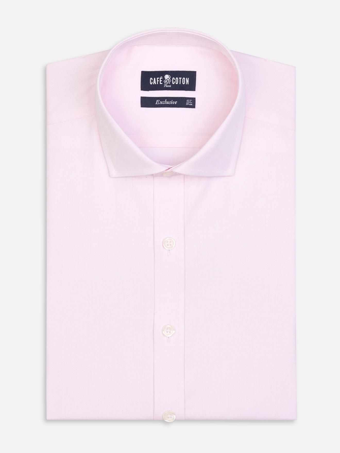 Chemise en pin point rose