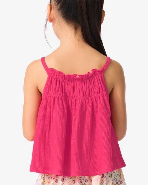 haut enfant tissu froissé rose