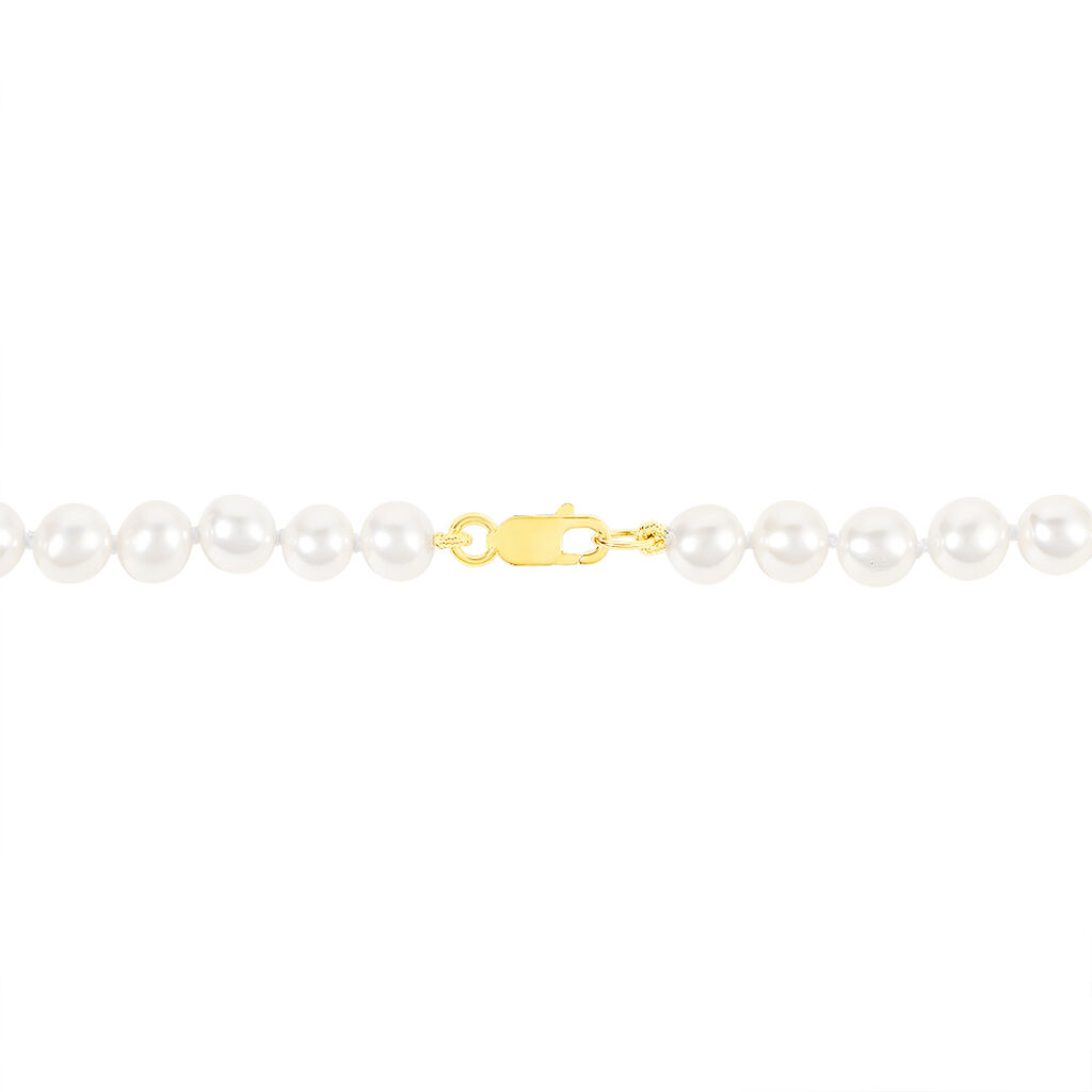 Collier Baroque Or Jaune Perle De Culture