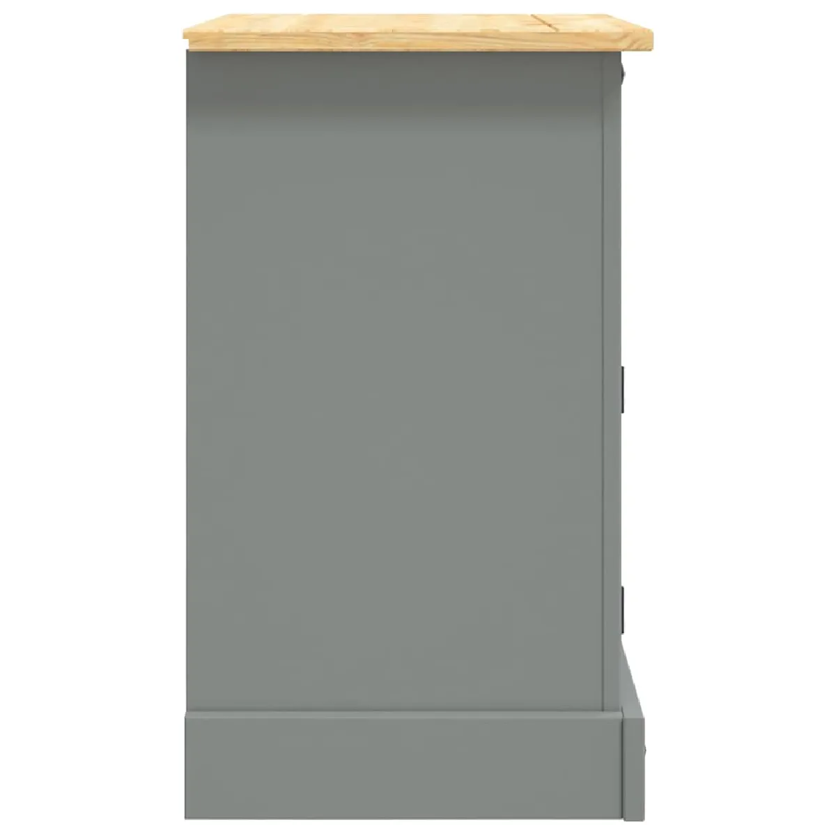 VidaXL Table de chevet Gamme Corona - Gris