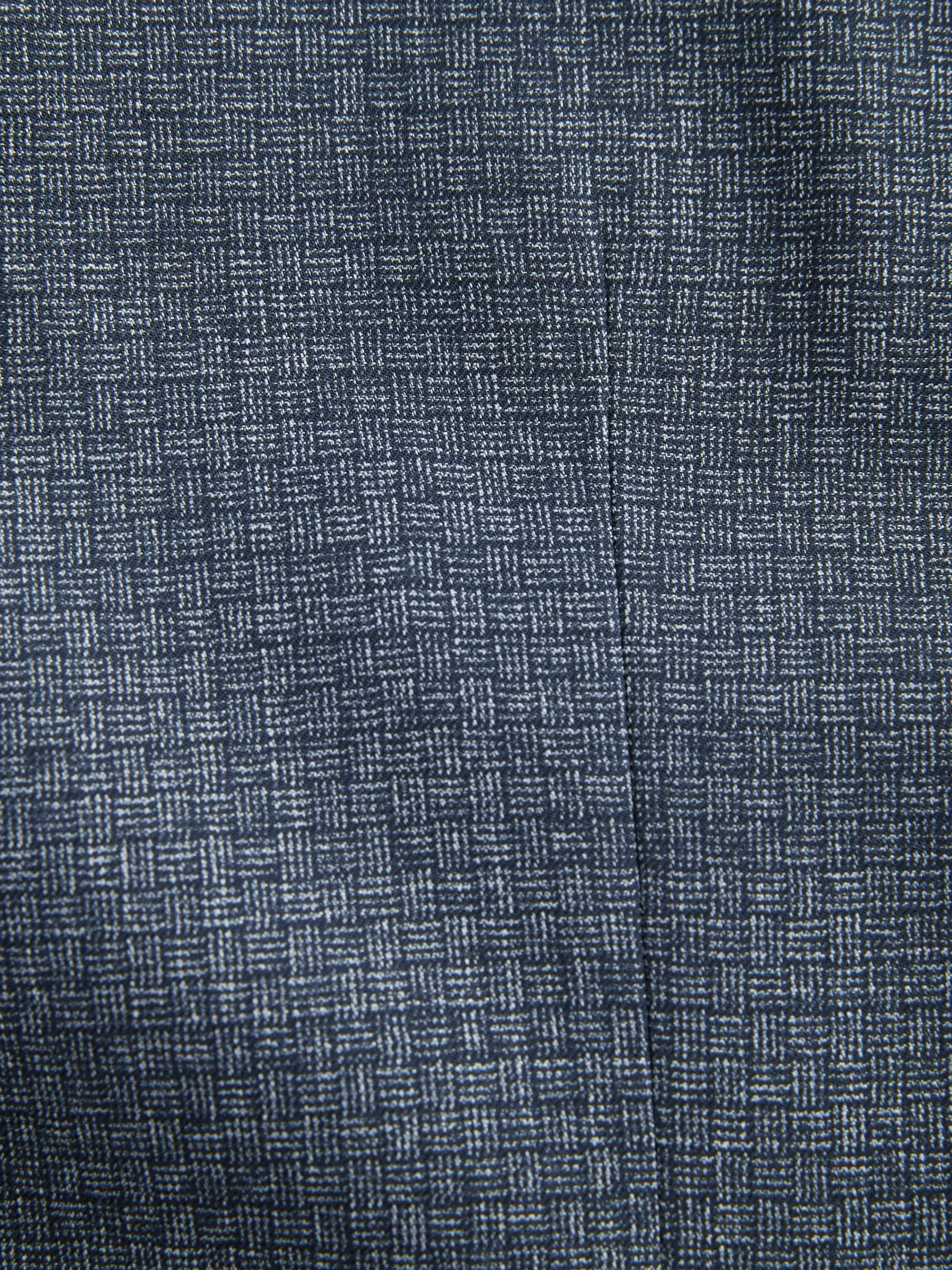 Blauw - Regular Fit Trimmed Textured Suit Jacket