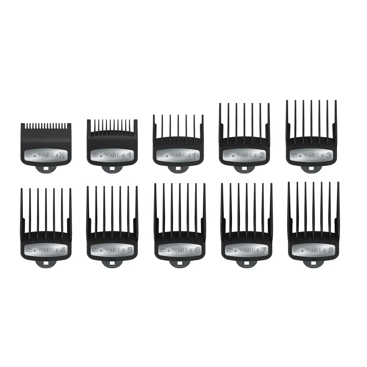 Set de 10 Contre-Peignes Premium noirs 1,5 à 25mm ref 03421-100