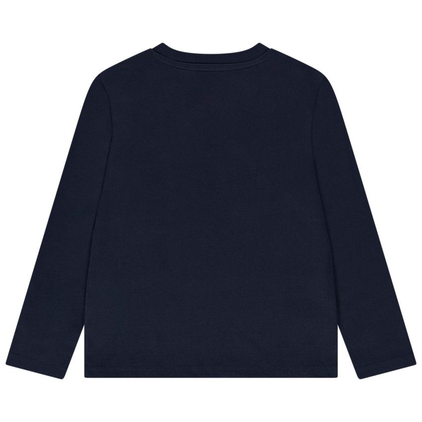 T-shirt manches longues print fantaisie pour garçon - Bleu marine