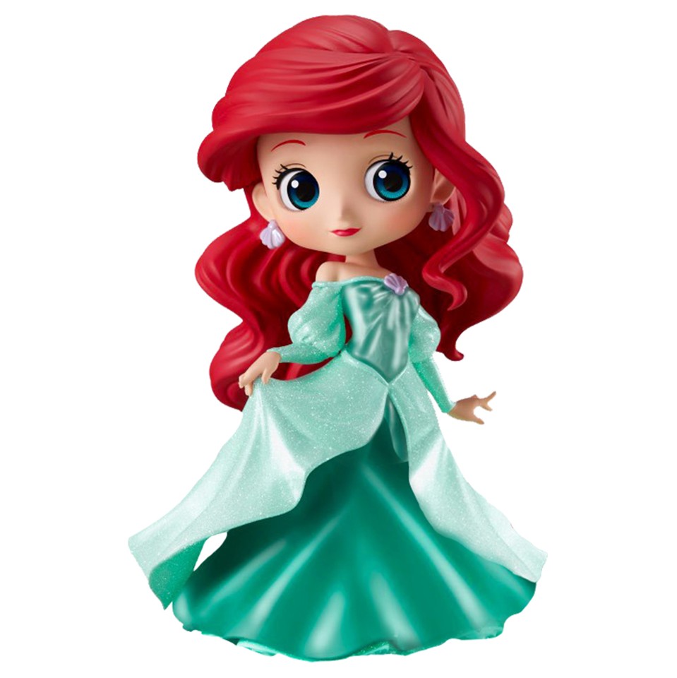 The Little Mermaid - Q Posket Disney Characters Ariel Princess Dress Glitter Line Figure