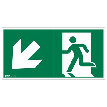 Pickup bord vluchtweg trap af links 15x30 cm