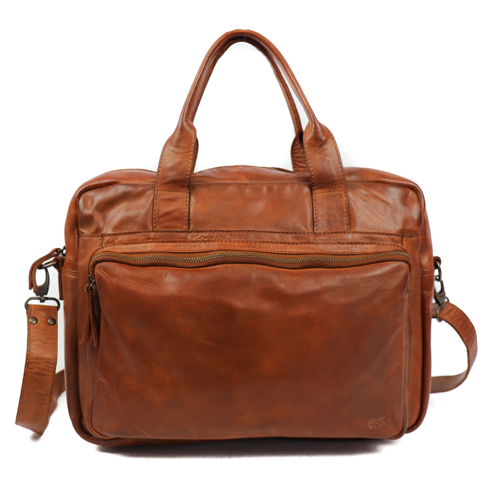 Laptoptas 'Hugo' cognac - CL 32815 Cognac