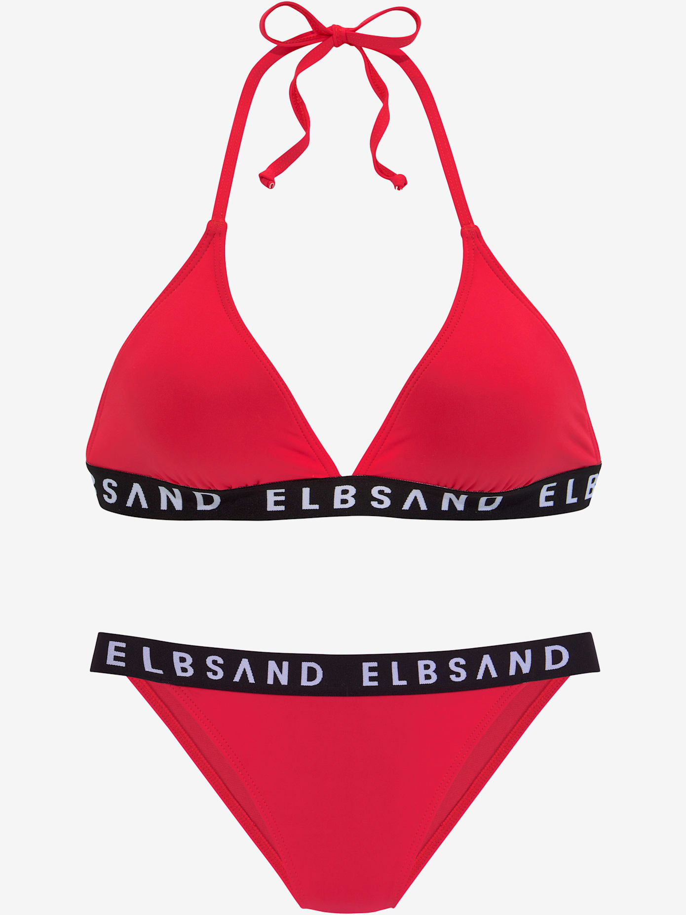 Bikini triangle ruban élastique avec marque inscrite