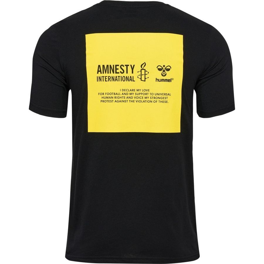 Hummel T-Shirt Label amnesty X hummel - Noir/Jaune
