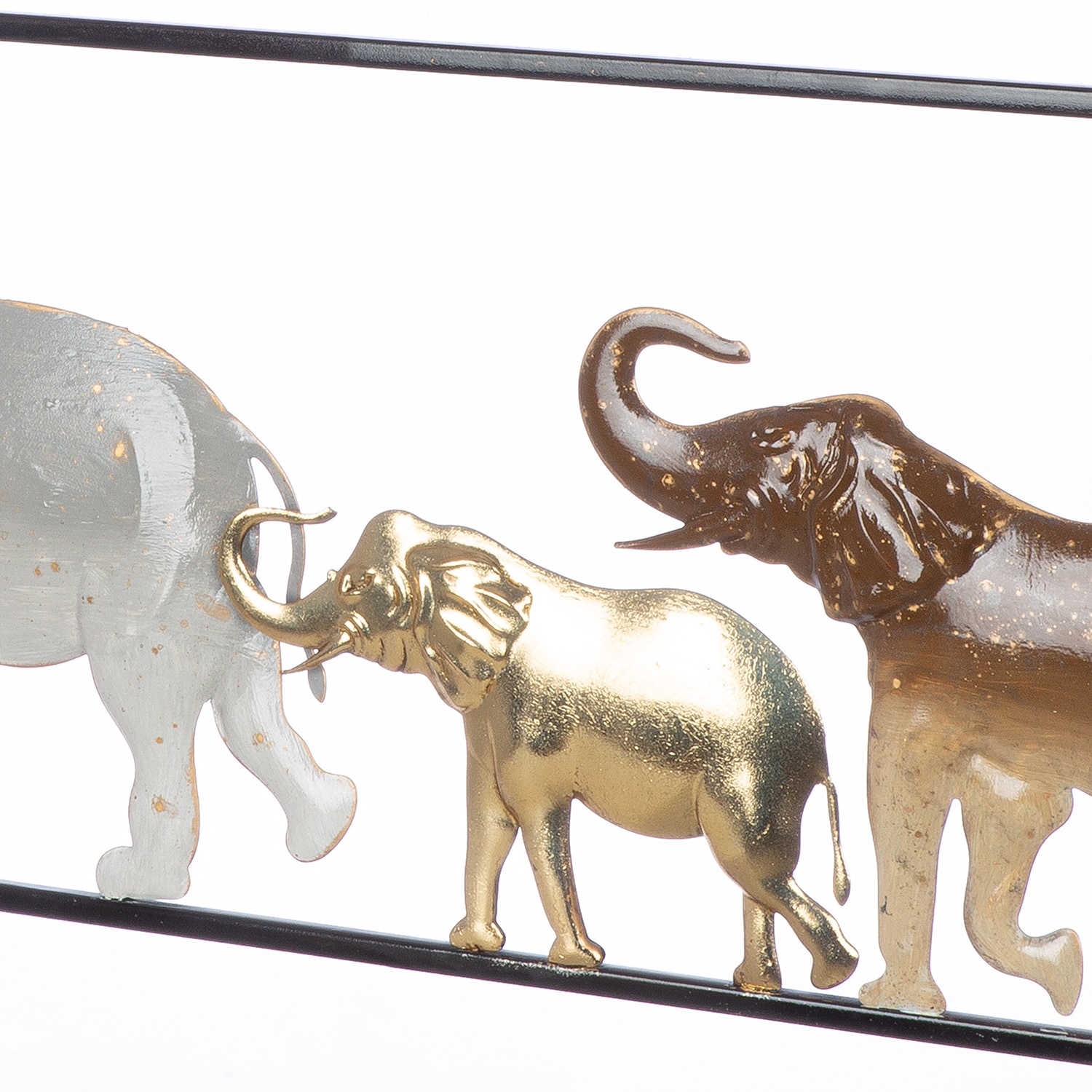 Casablanca by Gilde Wanddekoobjekt »Wandrelief rechteckig Savanne braun; goldfarben; grau H. 25 cm«