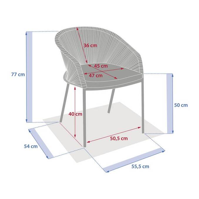 Fauteuil de jardin ORYON Vert laurier