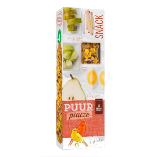Barras de frutas e ovos Puur Pauze para canários