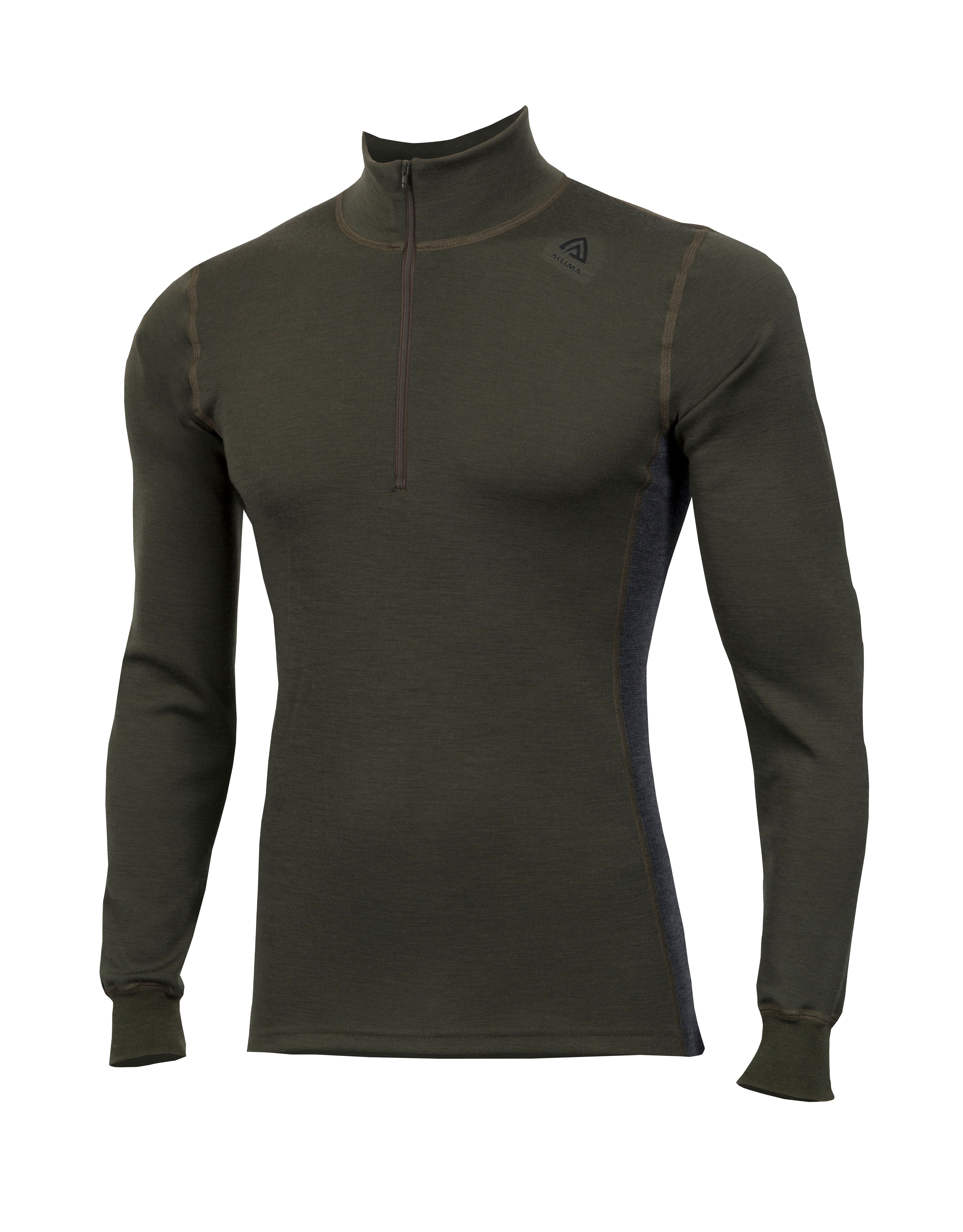 Aclima WarmWool MockNeck w/zip M's<br>Klassisk genser med høy hals og glidelås!