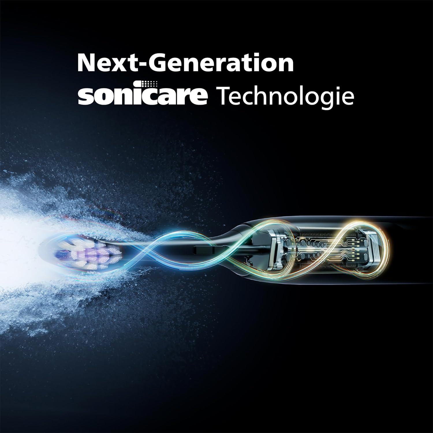 Philips Sonicare 6100 - Brosse à dents électrique sonique avec 2 modes de brossage, 3 niveaux d'intensité, Alerte de pression, EasyStart, Coffret de voyage, Blanc, HX7400/02 [Nouvelle technologie]