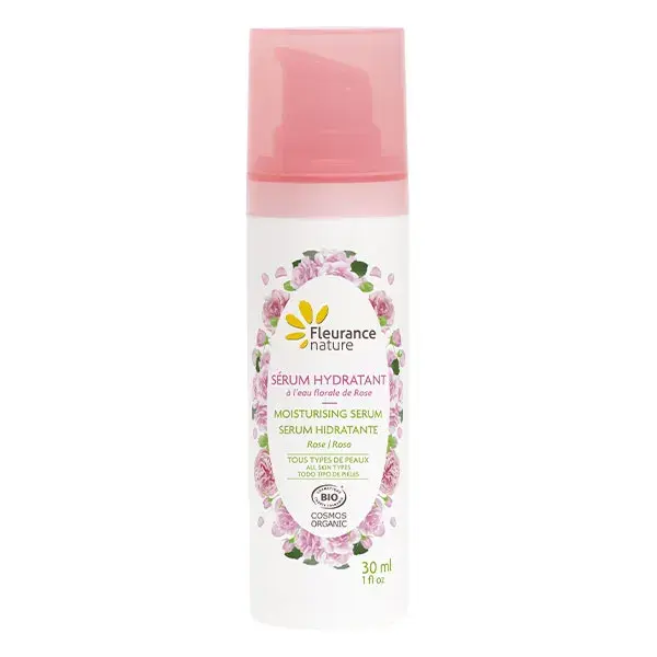 Fleurance Nature - Sérum Hidratante de Rosa Orgânica - Frasco com Bomba Dosadora de 30ml