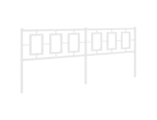 VIDAXL - Tête de lit métal blanc 193 cm
