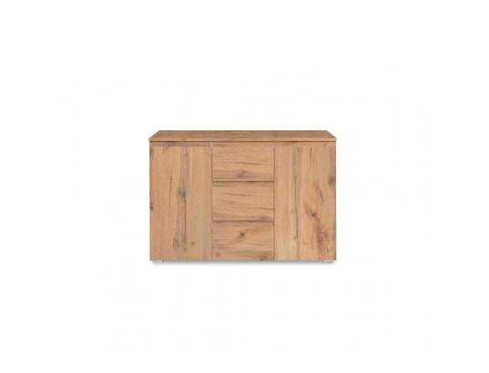 TERRE DE NUIT - Commode en bois imitation chêne naturel - CO7055