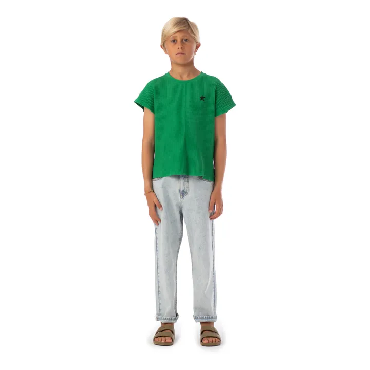 Piupiuchick T-Shirt Gaufré Logo Coton Bio | Vert