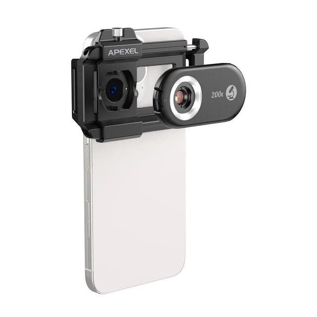 APEXEL Telefon Mikro Linse Nano Zoom til Android/iPhone med LED UV Lys/CPL/Universal Klemme APL-MS200