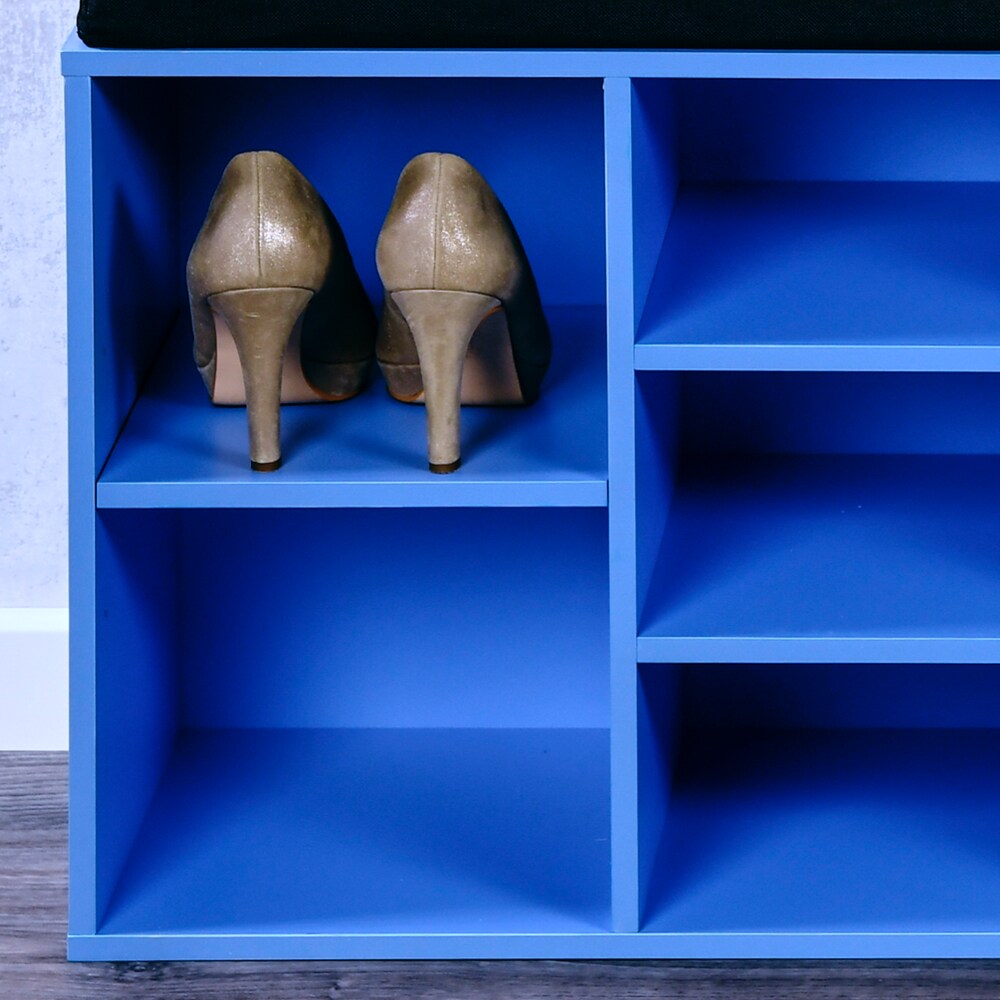 Kesper Schuhschrank mit Sitzkissen - versch. Ausführungen - Blau klein