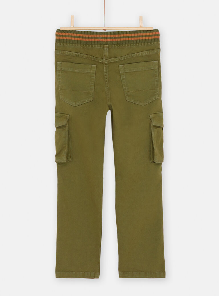 Pantalon cargo kaki garçon