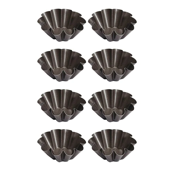 Lot de 8 moules à brioches individuels 8cm Gobel