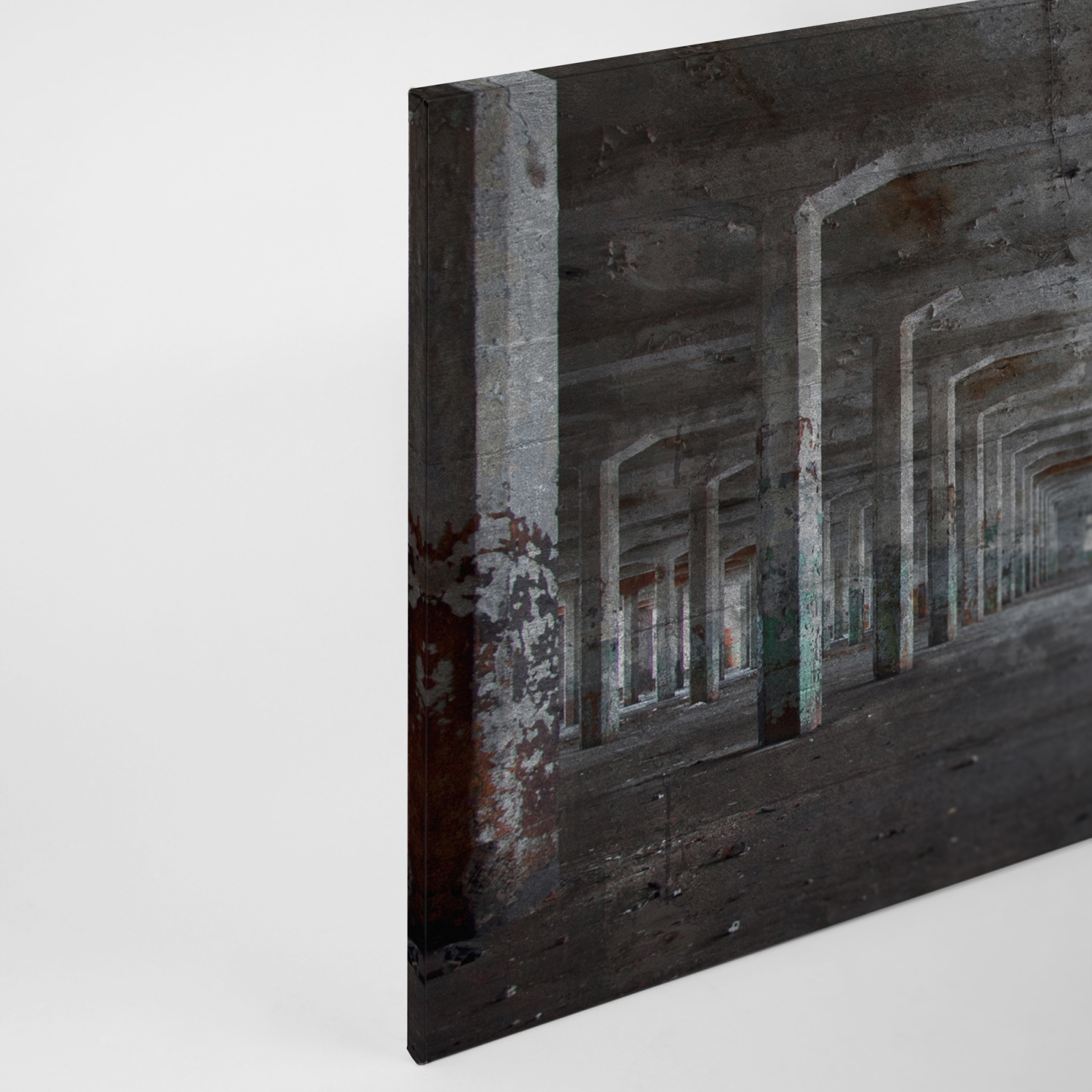 Leinwandbild INDUSTRIAL - grau - 90x60 cm