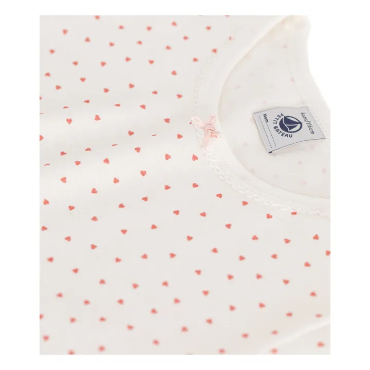 Petit Bateau Chemise de Nuit Maelane Cœurs | Ecru