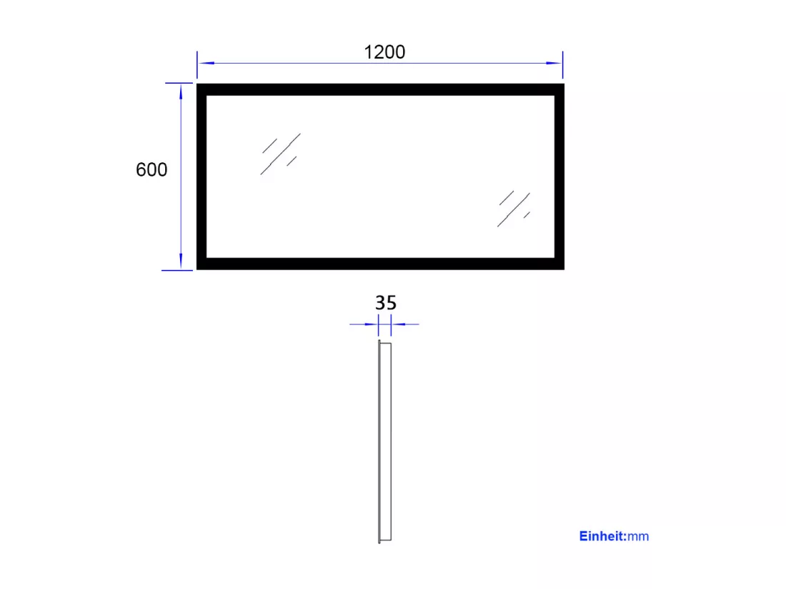 EMKE Miroir lumineux salle de bain 120x60cm, Miroir avec éclairage Miroir LED, Lumière Blanche Chaude