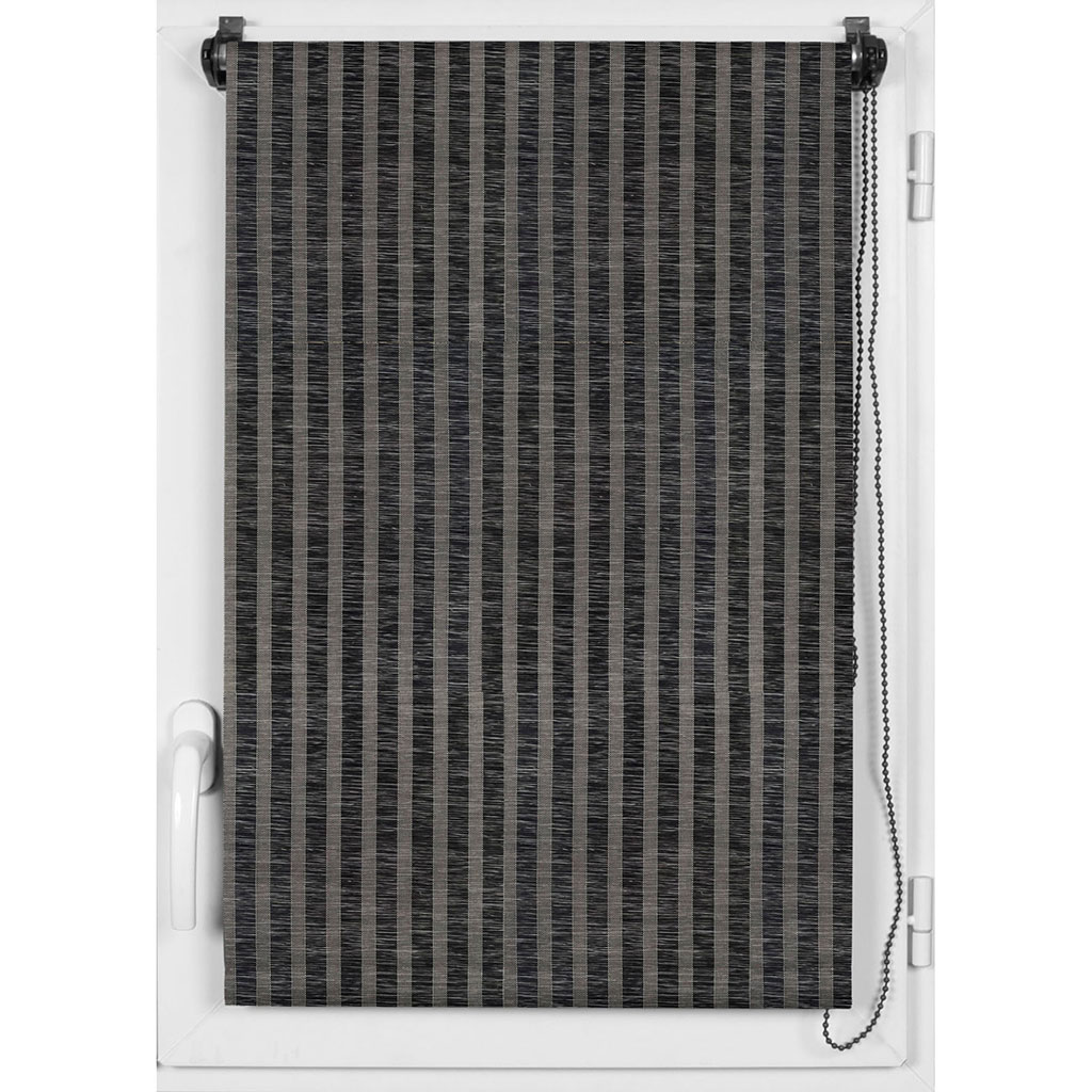 Store enrouleur tamisant effet bambou noir 60x180cm