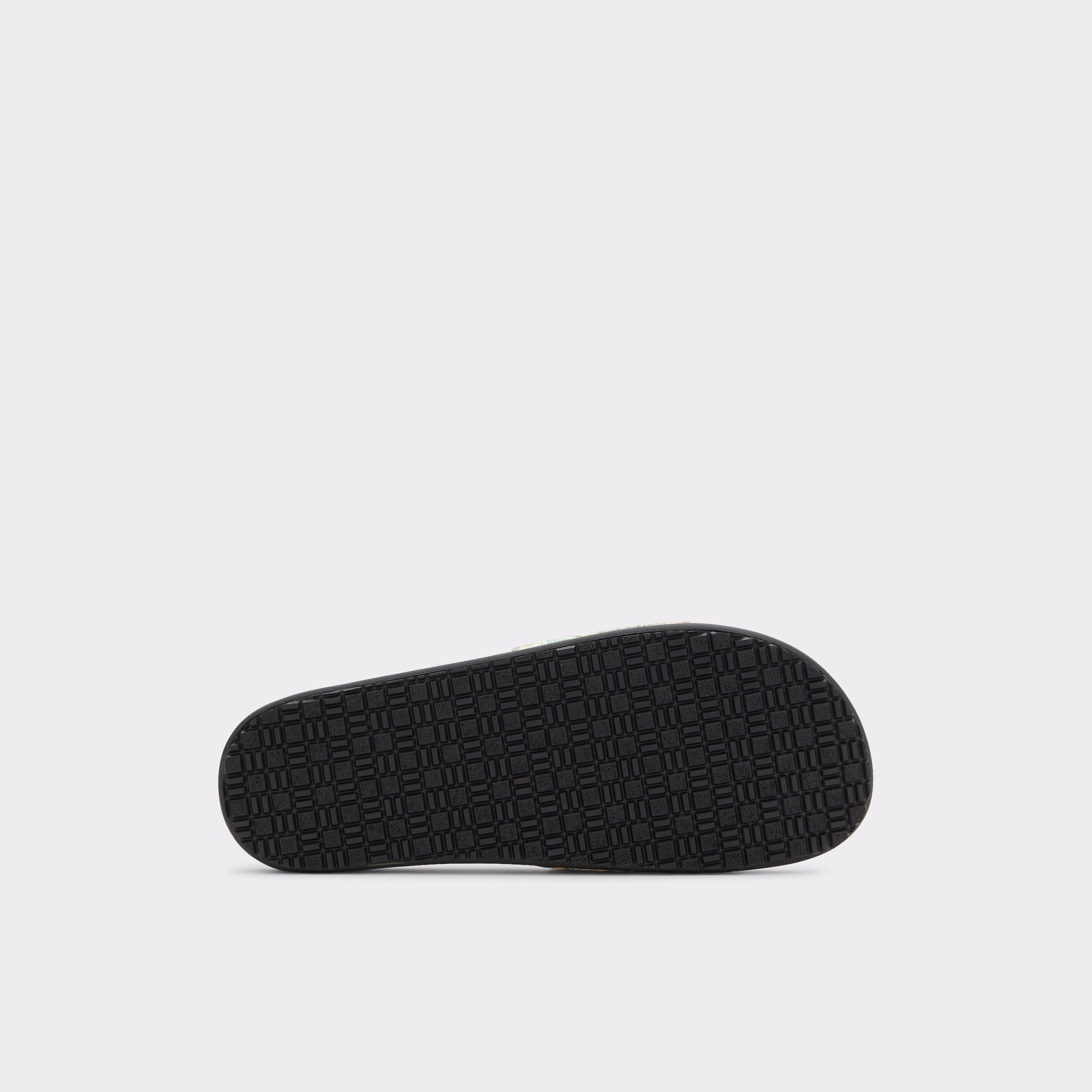 Dinmore Black Synthetic Print Men Slides