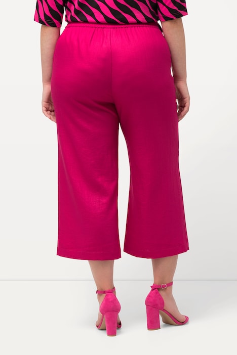 Culotte, wadenlang, weites Bein, Elastikbund