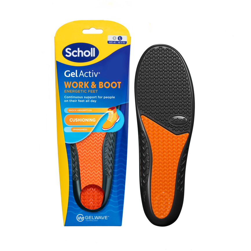 Scholl Gel Act Work & Boot såle L 1 par