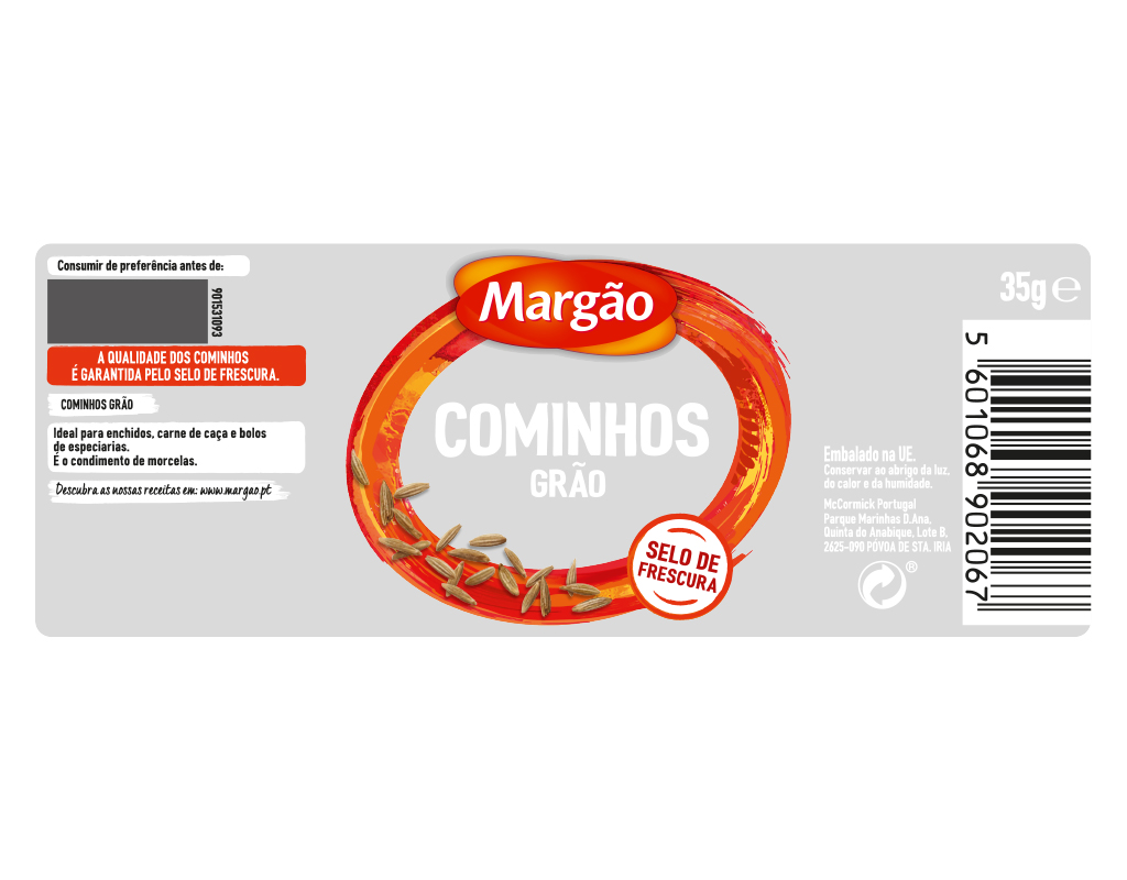 COMINHOS MARGÃO ESPECIARIA GRÃO FRASCO 35G