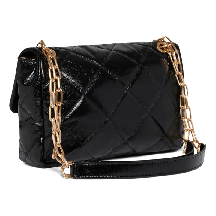 Vanessa Bruno Sac Moon MM Matelassé Cuir Craquelé | Noir