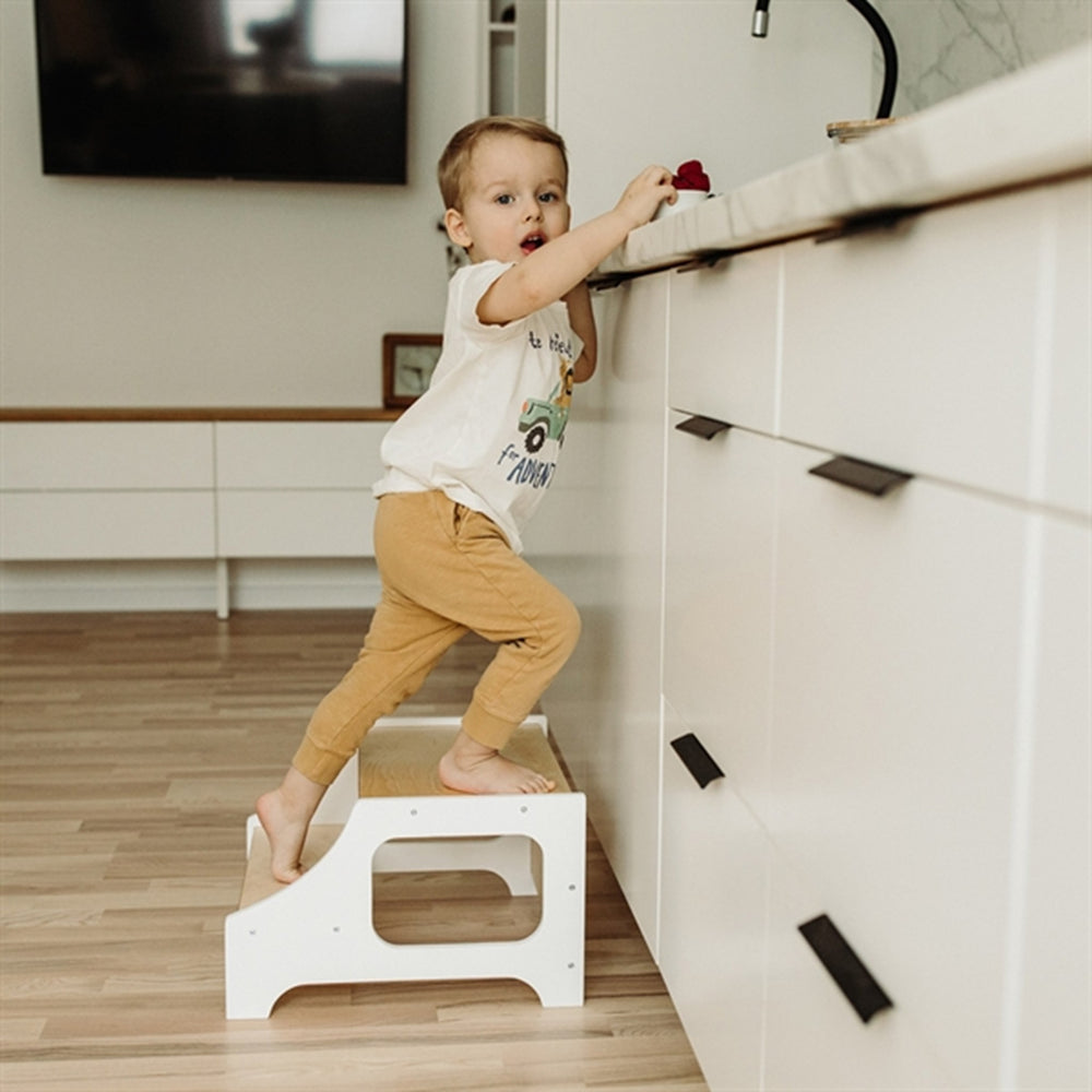 Step Stool White - Duck Woodworks → Luksusbaby.dk