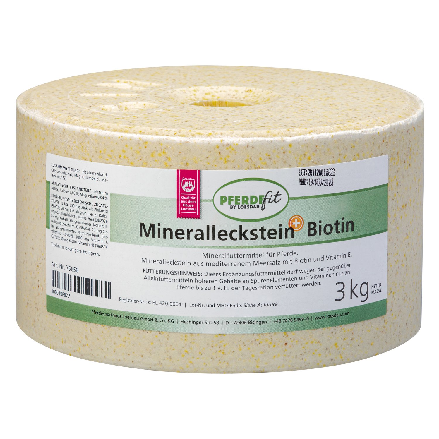 PFERDEfit by Loesdau Mineralleckstein Plus Biotin  - 3 kg
