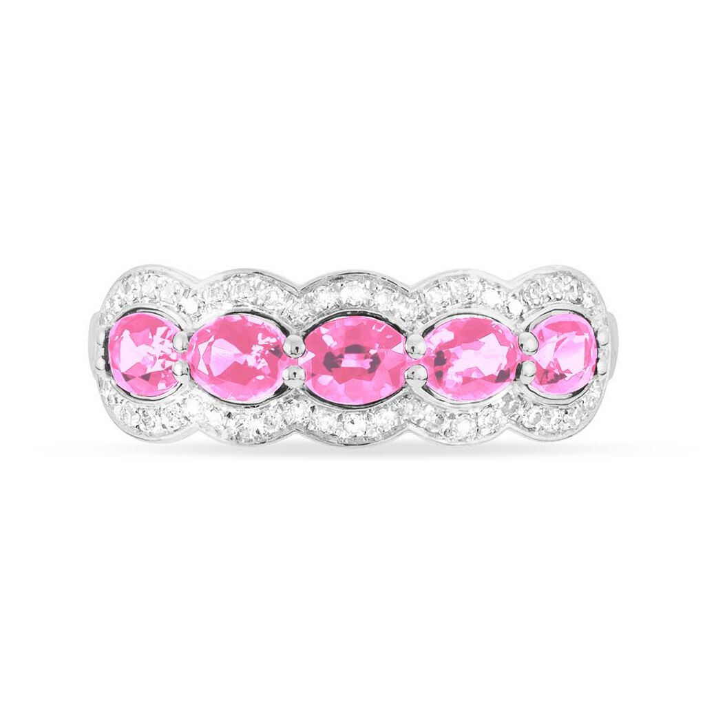 Bague Margaux Or Blanc Tourmaline Et Diamant