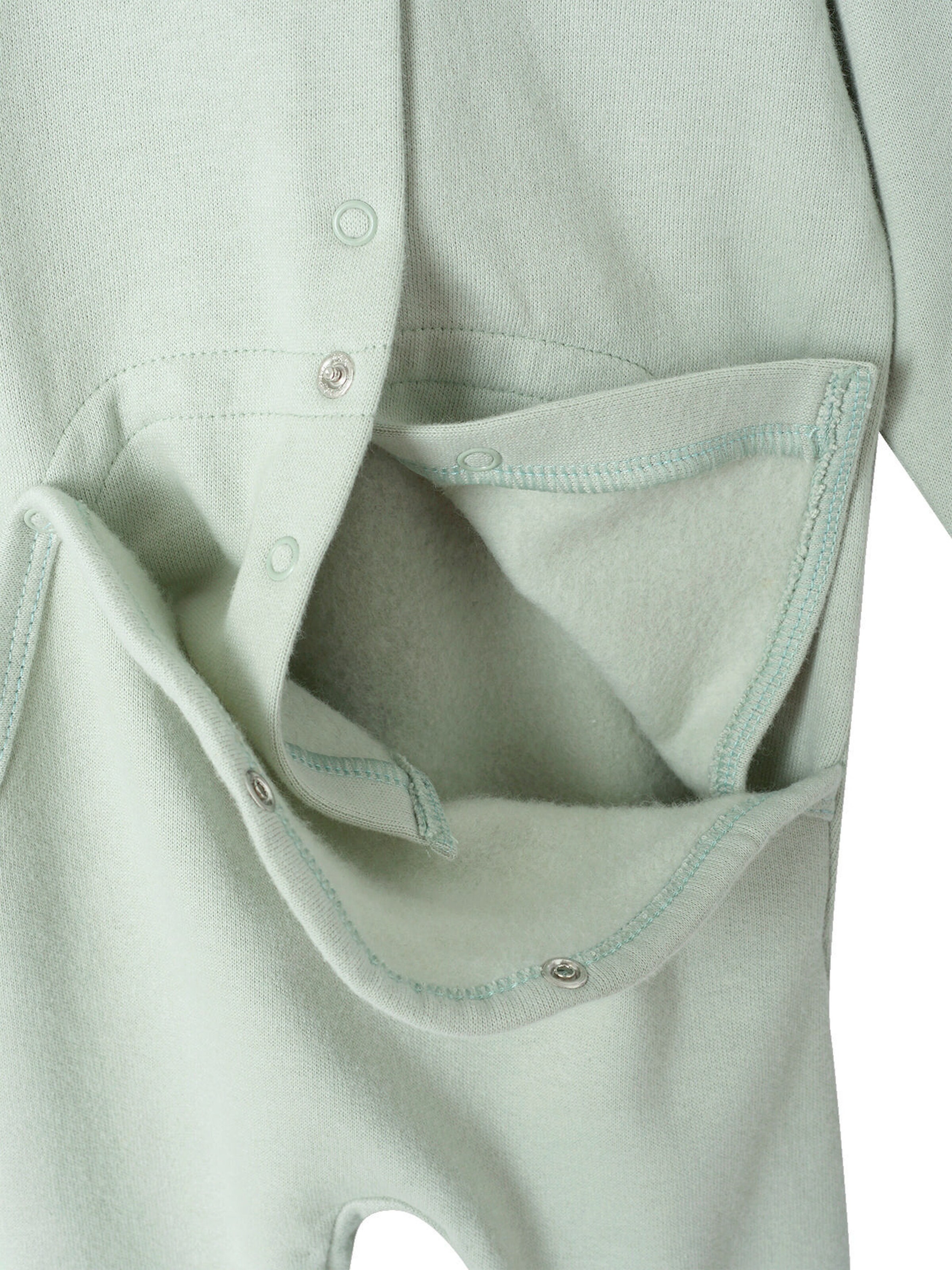 Vertbaudet 2er-Pack Baby Strampler aus Sweatware salbeigrün