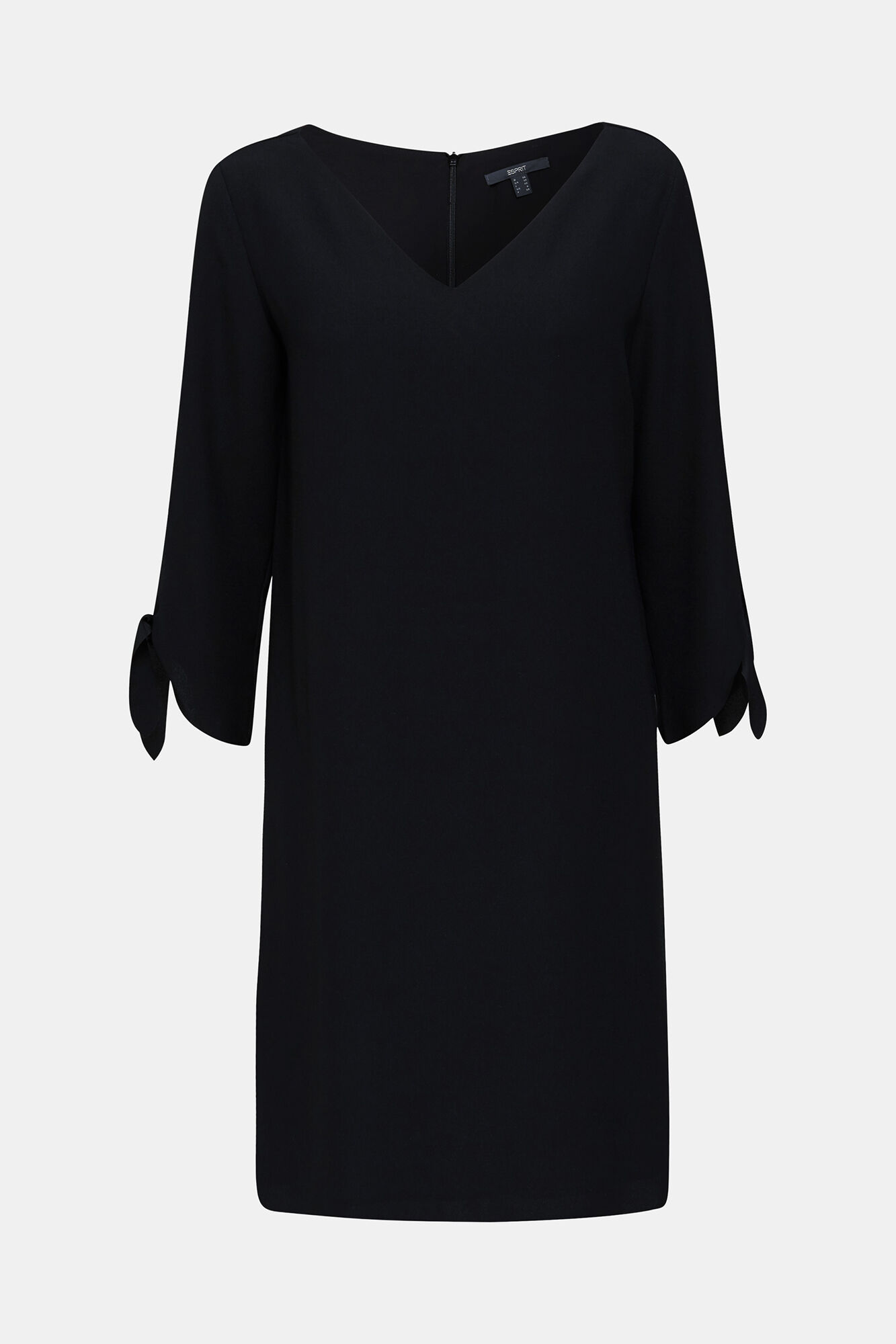 Vestido crepe folgado - Preto