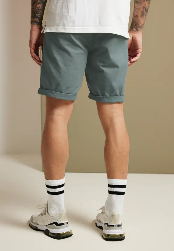 Regular Fit Chinoshorts - zinc blue