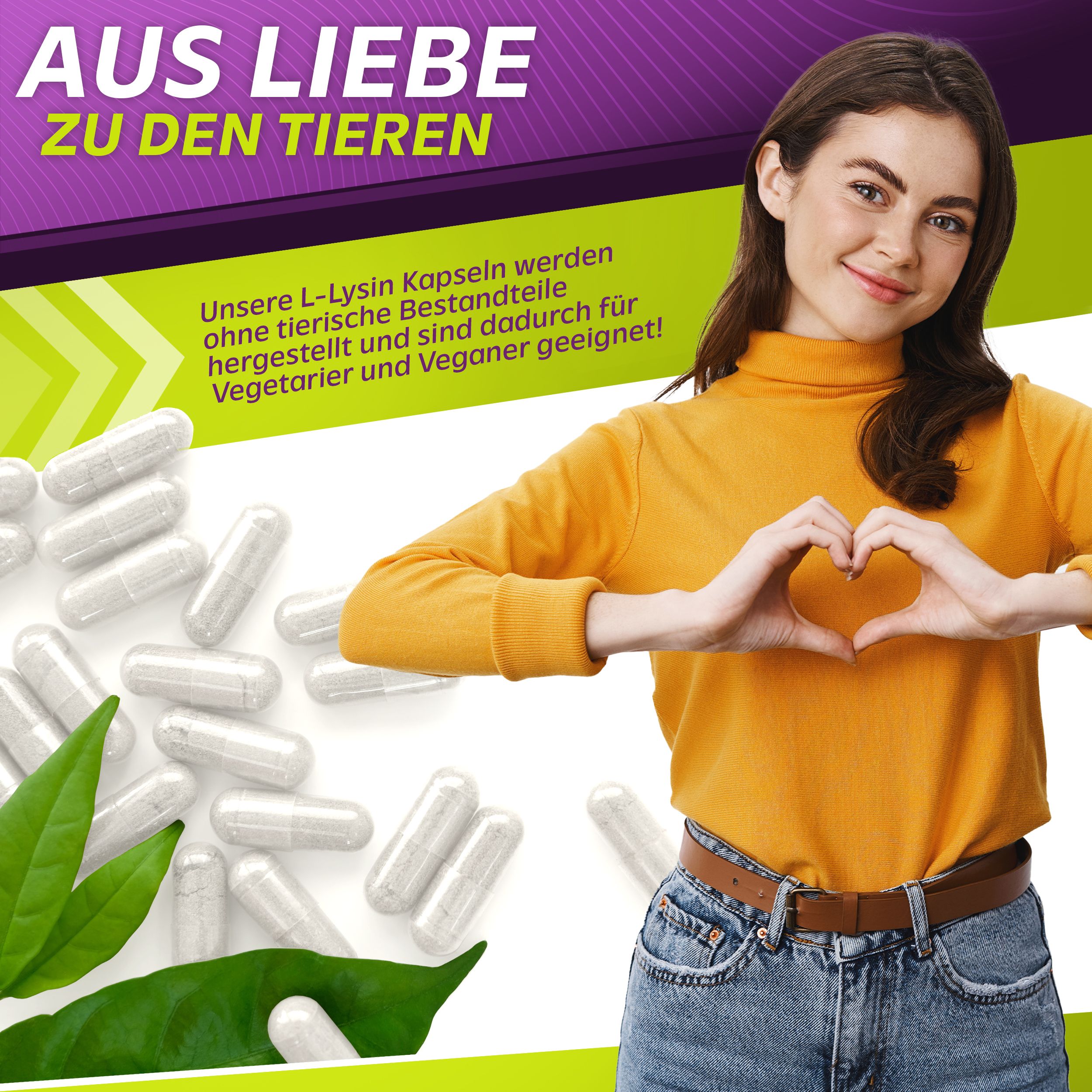 Vita2You L-Lysin 1200mg Kapseln