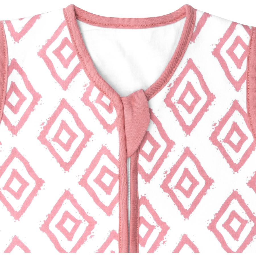 emma & noah Schlafsack mit Füßen Rauten Rosa